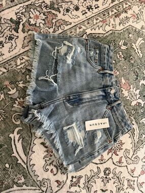 PacSun Distressed Light Blue Denim Cutoff Shorts